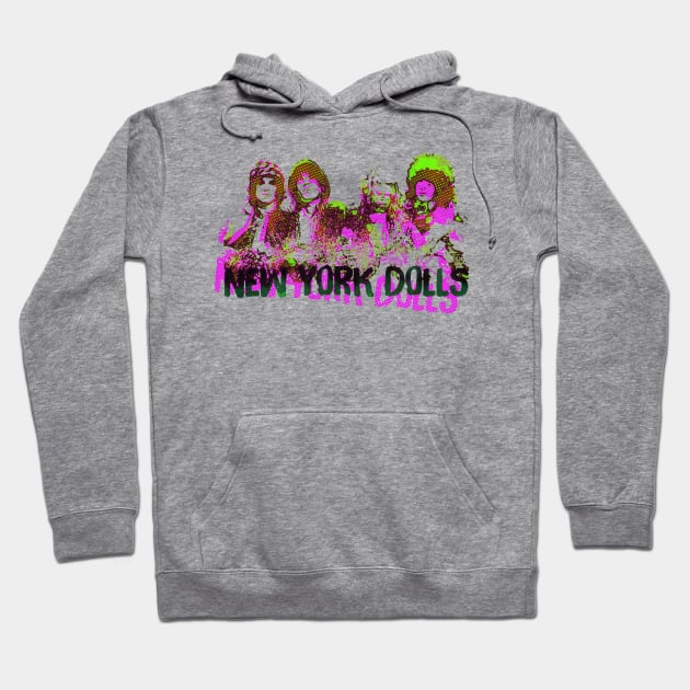 new york dolls offset graphic Hoodie by HAPPY TRIP PRESS